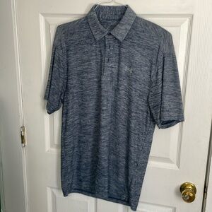 Under Armour Performance Blue/ Grey Heathered Polo Small